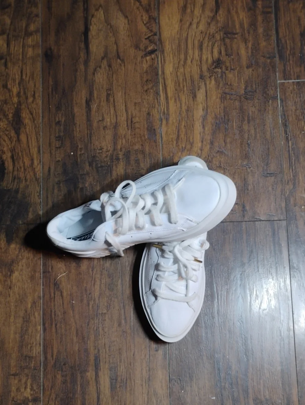 adidas White Kids Lace-Up Sneakers